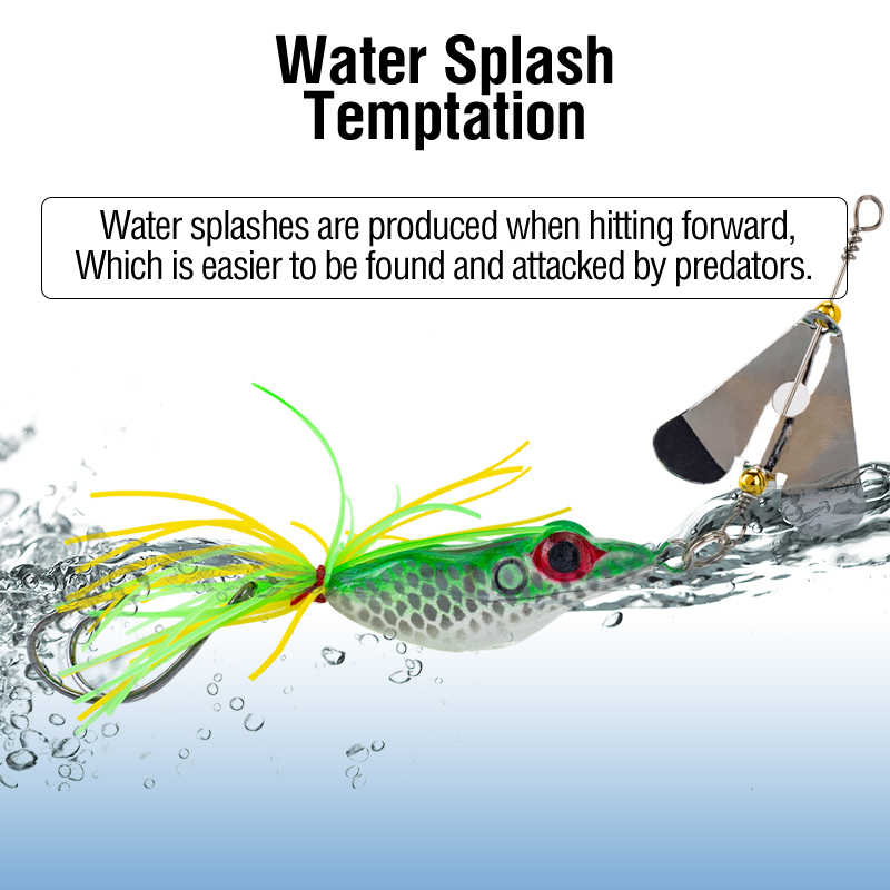 เหยื่อตกปลา รูปกบ 3D 13.5 ซม. 9 กรัม พร้อมตะขอคู่ 1 ชิ้น - รูปที่ 6