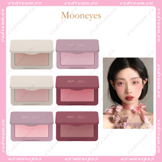 Mooneyes บลัชออนปัดแก้ม สีแอปริคอท สีม่วง แบบธรรมชาติ ราคาถูก สําหรับนักเรียนหญิง