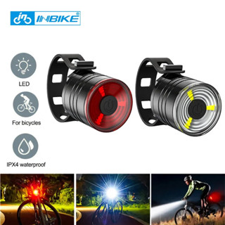 Inbike ไฟท้ายจักรยาน LED ชาร์จ USB สีแดง สําหรับขี่จักรยานกลางคืน