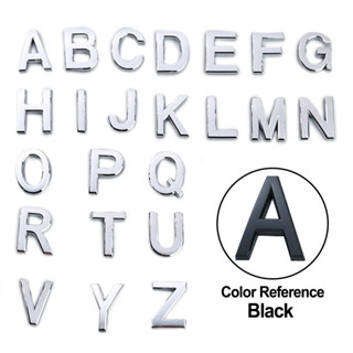 ตัวอักษรโครเมี่ยมขัดเงา A ~ Z 70 มม. มีกาวในตัว สําหรับประตูบ้าน