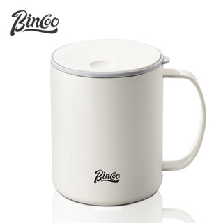 Bincoo แก้วกาแฟสเตนเลส มีฉนวนกันความร้อน พร้อมฝาปิด สําหรับครัวเรือน และสํานักงาน