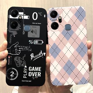 เคสโทรศัพท์มือถือ แบบนิ่ม ผิวด้าน ลายหัวใจ สําหรับ Infinix Smart 6 Plus 2022 Smart6 Plus X6823C X6823