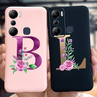 เคสโทรศัพท์มือถือ ซิลิโคน กันกระแทก ลายตัวอักษรน่ารัก สําหรับ Infinix Hot 12i X665B X665 Hot12i 2022