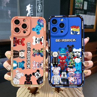 เคสโทรศัพท์มือถือ ขอบสี่เหลี่ยม ลายหมี Mickey Kaws สําหรับ Realme C35 C11 2021 C12 C15 C21Y C25Y C25S Realme5 5i 6i 8 Pro