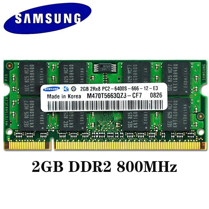 Samsung Ram DDR2 2GB 667mhz 800mhz 5300s 8500s หน่วยความจําแล็ปท็อปอุปกรณ์เสริมคอมพิวเตอร์