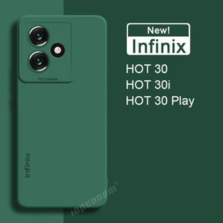 ของแท้ เคสโทรศัพท์มือถือ ซิลิโคนนิ่ม TPU ทรงสี่เหลี่ยม สีแคนดี้ สําหรับ Infinix HOT 30 Play 30i Zero 20 4G