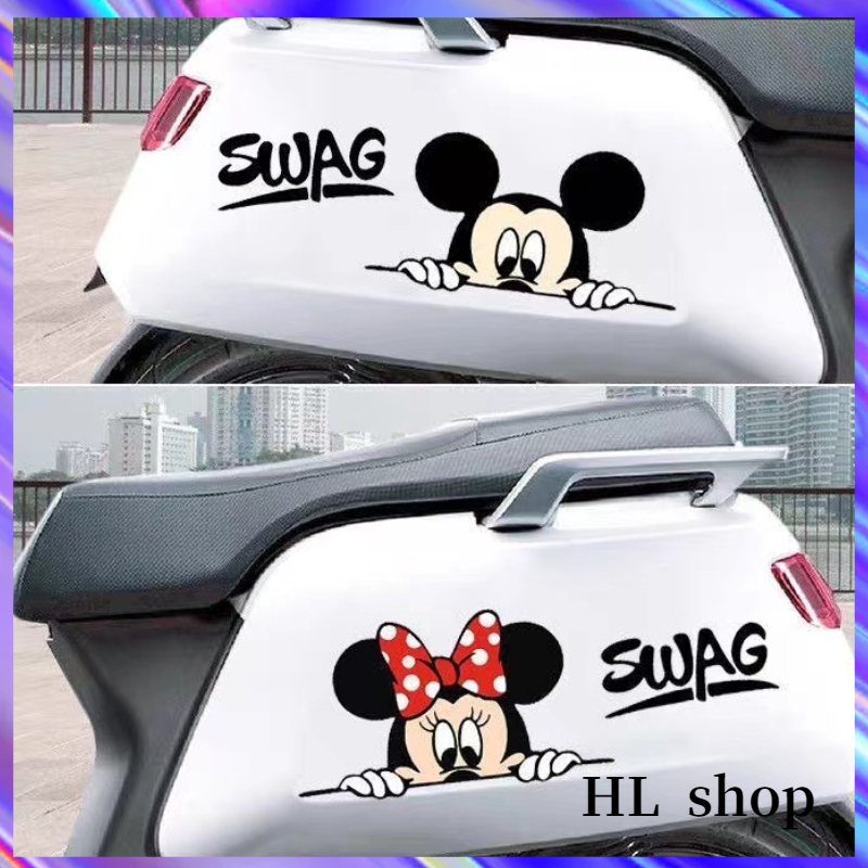 Hl สติกเกอร์ ลายการ์ตูน Michimini น่ารัก กันน้ํา สําหรับตกแต่งรถยนต์ รถจักรยานยนต์