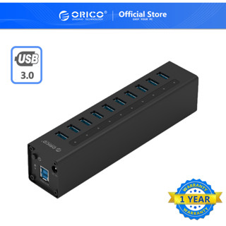 Orico ฮับ USB 3.0 10 พอร์ต พร้อมอะแดปเตอร์ (A3H10-V2)