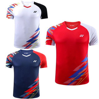 เสื้อกีฬาแขนสั้น ลายทีมแบดมินตัน yonex แบบแห้งเร็ว สไตล์เกาหลี สําหรับผู้ชาย และผู้หญิง