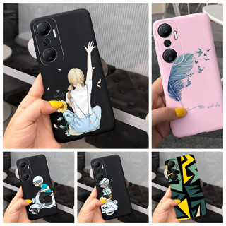 เคสโทรศัพท์มือถือแบบนิ่ม ลายขนนก แฟชั่น สําหรับ Infinix Hot 20 20i Note 12 Pro 4G Note 12 Pro 5G Note 12 5G Note 12 VIP 2023