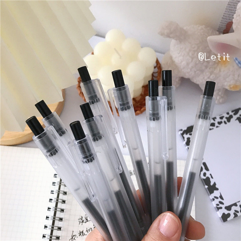 Letit INS โปร่งใส 0.5 มม.ปากกาเจล Balck หมึกนักเรียนปากกาโรงเรียนเครื่องเขียนสํานักงาน