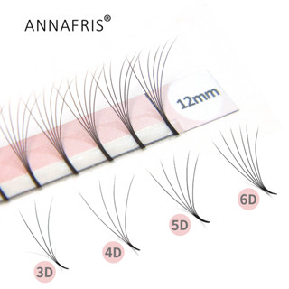 Annafris ขนตาปลอม ขนมิงค์คลัสเตอร์ 3d 4d 5d 6d ระดับพรีเมี่ยม สไตล์รัสเซีย สําหรับต่อขนตา