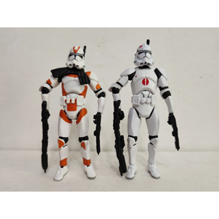 ฟิกเกอร์ SW Republic Clone Trooper Orange White พร้อมอุปกรณ์เสริม 3.75 นิ้ว 2 ชิ้น ต่อล็อต#02