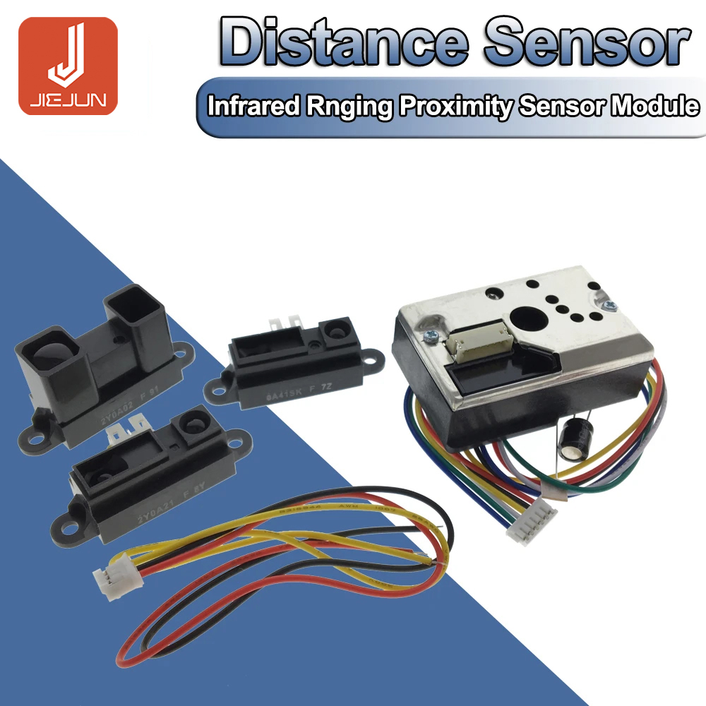 GP2Y0A41SK0F/GP2Y0A21YK0F/GP2Y0A02YK0F เซ็นเซอร์วัดระยะทางอินฟราเรด GP2Y1014AU0F Compact Optical ฝุ่