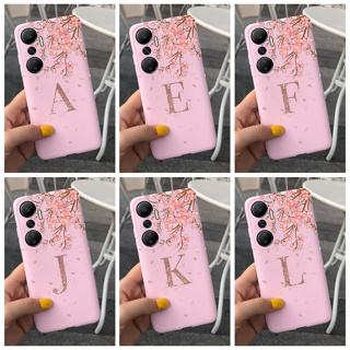 เคสโทรศัพท์มือถือ ซิลิโคนนุ่ม TPU ลายตัวอักษรน่ารัก สีชมพู สําหรับ Infinix Hot 20 X6826B X6826C Hot 20i X665C X665E