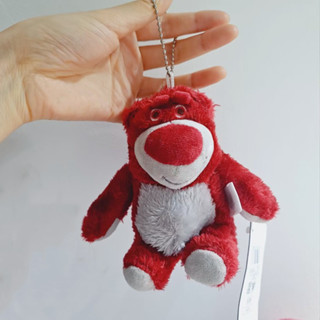 จี้ตุ๊กตาหมี สตรอเบอร์รี่ Toy Story 4 Lotso Hugging Bear Lotso ขนาด 15 ซม. สําหรับตกแต่งกระเป๋าเด็ก Strawberry bear Doll