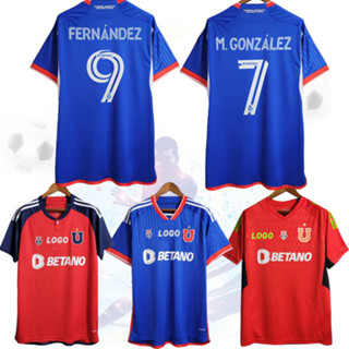 คุณภาพสูง! เสื้อกีฬาแขนสั้น ลายทีมชาติฟุตบอล Universidad de Chile Fan Version 2324 ชุดเหย้า สําหรับผู้ชาย