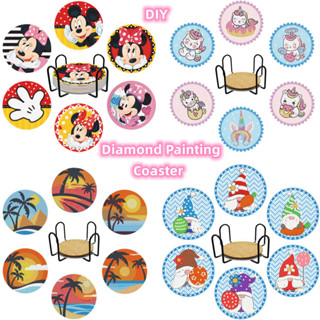 DIY diamond painting coasters ที่รองแก้ว ที่รองแก้ว กันลื่น แผ่นปูโต๊ะ สร้างสรรค์ อาหารเย็น