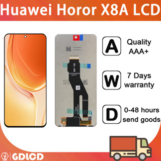 Honor X8A หน้าจอสัมผัส LCD ดิจิไทเซอร์ แบบเปลี่ยน