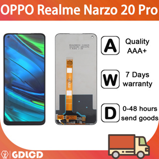 หน้าจอ Oppo Realme Narzo 20 Pro จอแสดงผล LCD หน้าจอสัมผัส Digitizer แบบเปลี่ยน