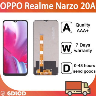 Oppo Realme Narzo 20A จอแสดงผล LCD หน้าจอสัมผัส Digitizer แบบเปลี่ยน