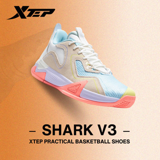 รองเท้าบาสเก็ตบอล รุ่น Xtep SHARK V3 ข้อสั้น ป้องกันกระแทก ทนต่อการสึกหรอ สําหรับผู้ชาย