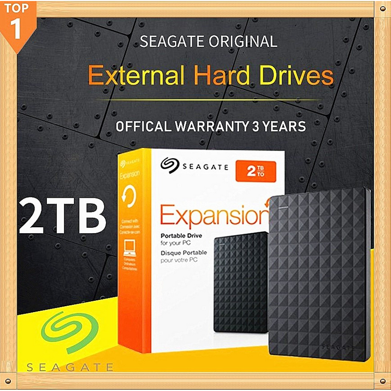 Seagate External Hard Disk 1TB 2TB  4TB Backup Plus Slim USB 3.0 HDD 2.5" Portable Extern