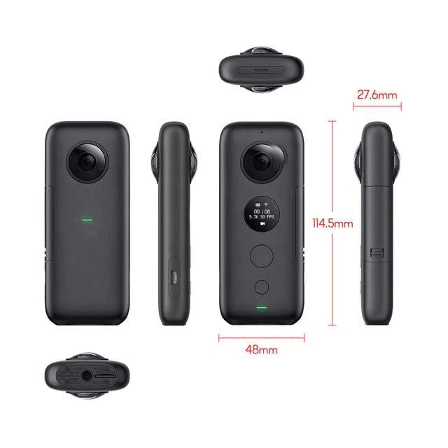 มือสอง กล้องแอคชั่นพาโนรามา ป้องกันการสั่นสะเทือน สําหรับ Insta360 One X vlog Video มือสอง กล้อง Used thumbnail 4