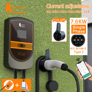 Feyree EVSE สายชาร์จติดผนัง 7.6KW 11KW 22KW EV Type2 IEC62196-2 สําหรับยานพาหนะไฟฟ้า รถยนต์