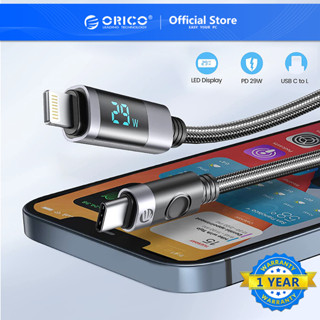 Orico สายชาร์จ USB C เป็นพอร์ต Lightning C PD29W ชาร์จเร็ว พร้อมจอแสดงผลดิจิทัล สําหรับ Apple IPhone (LDC2L)