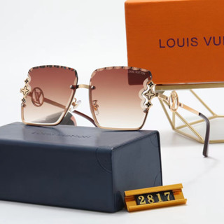 Lv แว่นตากันแดด โลหะ หรูหรา ขับขี่กลางแจ้ง แฟชั่นสําหรับผู้หญิง ผู้ชาย UV400