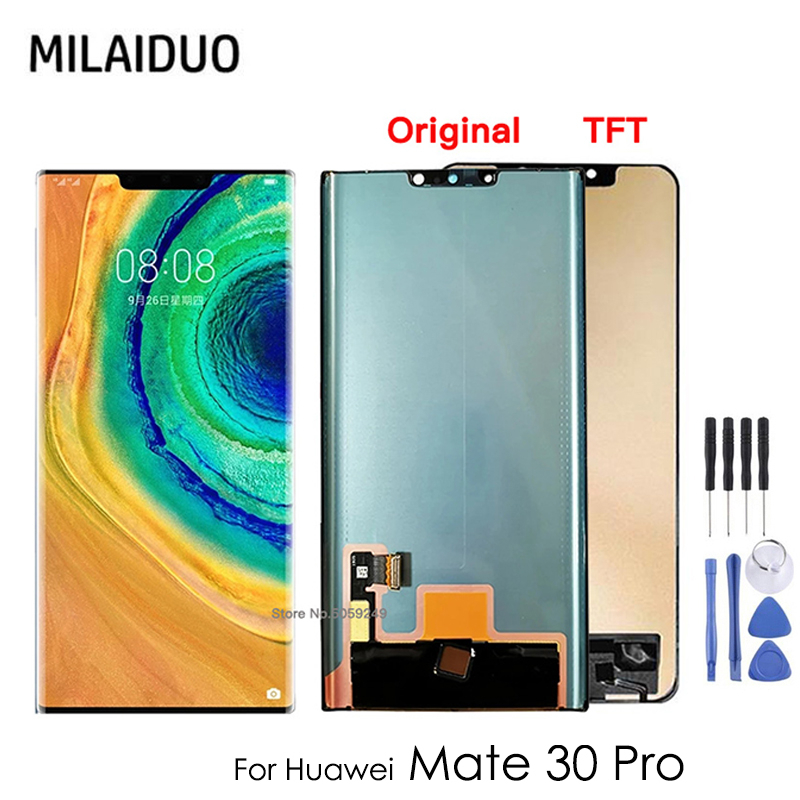 อะไหล่หน้าจอสัมผัสดิจิทัล LCD TFT แบบเปลี่ยน สําหรับ Huawei Mate 30 Pro Huawei Mate30Pro LIO-L09 L29 AL00 TL00