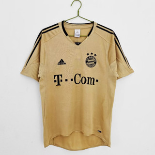 เสื้อกีฬาแขนสั้น ลายทีมชาติฟุตบอล Bayern away 04 05 ชุดเยือน ไซซ์ S - 2XL ชุดเยือน สไตล์เรโทร สําหรับผู้ชาย