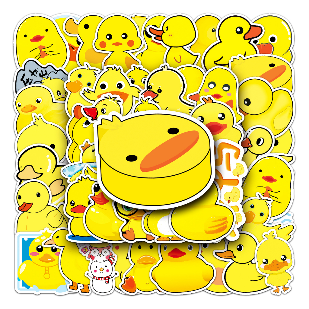 50 ชิ้นตลก B.Duck สติกเกอร์กันน้ํา DIY สําหรับโทรศัพท์แล็ปท็อปรถสติกเกอร์ Creative Home Decal