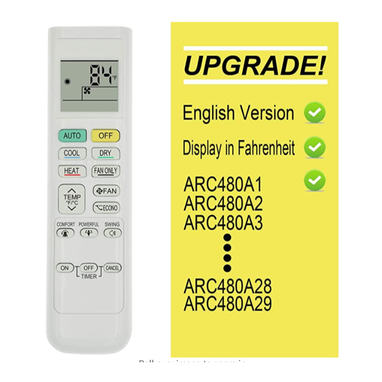 รีโมตคอนโทรลเครื่องปรับอากาศ แบบเปลี่ยน สําหรับ Daikin ARC480A1 ARC480A2 ARC480A3 ARC480A4 ARC480A5 
