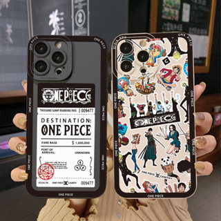 เคสโทรศัพท์มือถือ ขอบสี่เหลี่ยม ลายลูฟี่ OnePice สําหรับ Samsung Galaxy S22 Plus Note 20 Ultra S21 FE S20