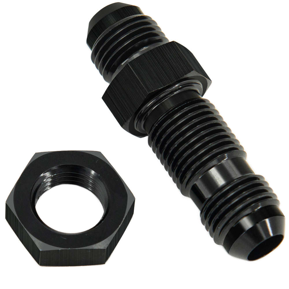 6AN 8AN 10AN ชาย AN ชายตรง Bulkhead Flare Fitting Union Adaptor อลูมิเนียม AN6 AN8 AN10