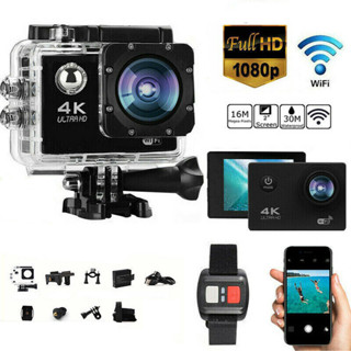 กล้องแอคชั่นกีฬา กันน้ํา DV HD 1080P 4K Cam พร้อมรีโมตคอนโทรล go pro