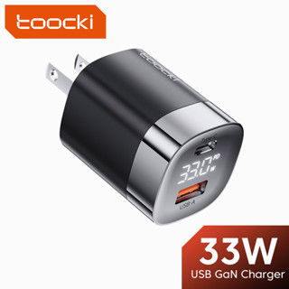 Toocki 33W GaN จอแสดงผลดิจิตอล USB Typ C Travel Charger PPS PD QC Quick Charge 4.0 3.0 Fast Charging Charger Mini Travel Wall Charger