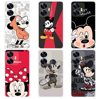 เคส เรียวมี OPPO Realme C55 Case การ์ตูน Mickey Minnie Soft TPU เคสซิลิโคน โทรศัพท์มือถือ เคส