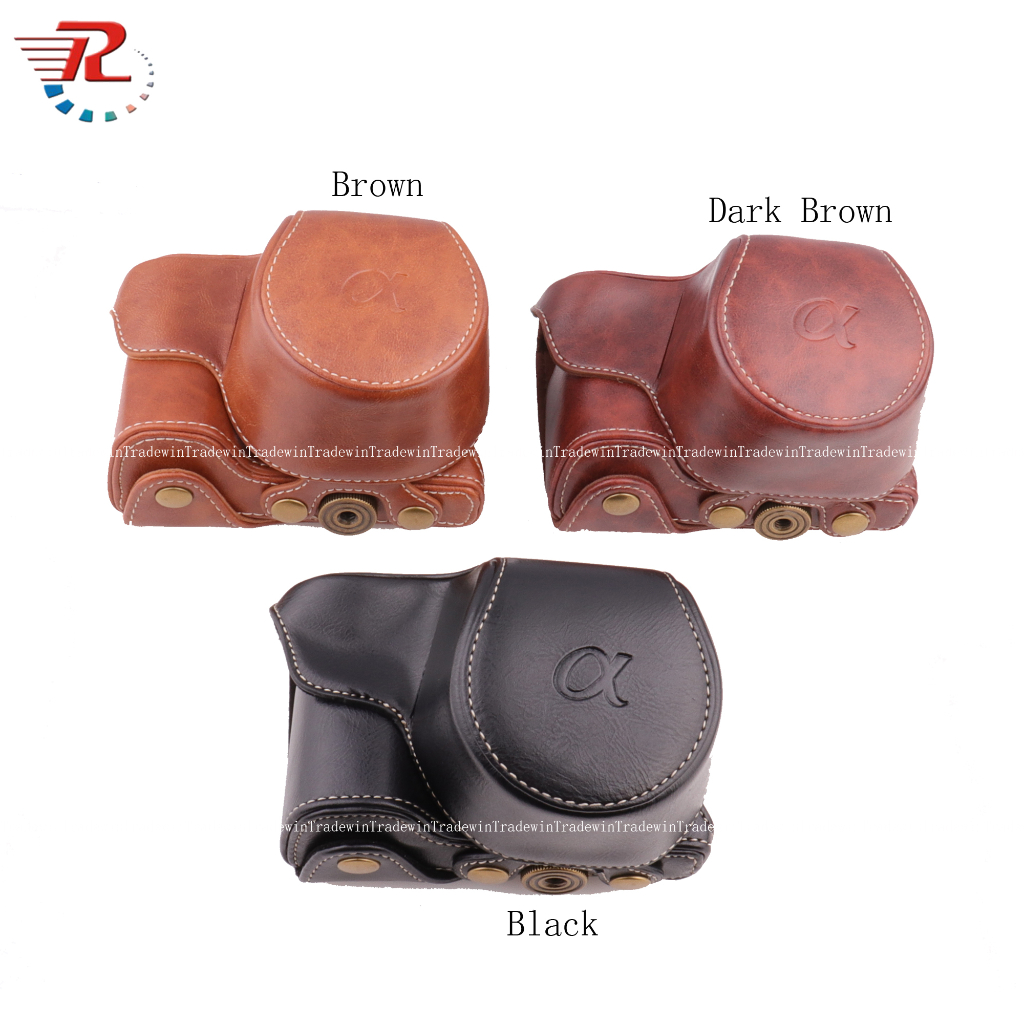 Sony A6000 กระเป๋ากล้องหนัง Pu สําหรับ Sony A6000 พร้อมเลนส์ 16-50 มม.