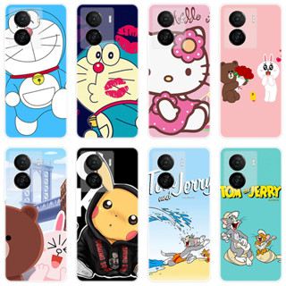 เคส iQOO Z7 5G พิมพ์ลายการ์ตูนน่ารักแบบด้านหลังเคส iQOO Z7 5G Soft Silicone TPU Case