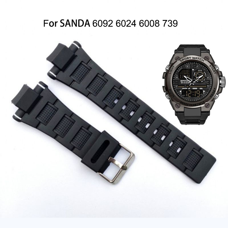 สายรัดซิลิโคนสําหรับนาฬิกา Sanada รุ่น 739 6008 6024 6092 สายเปลี่ยนนาฬิกา