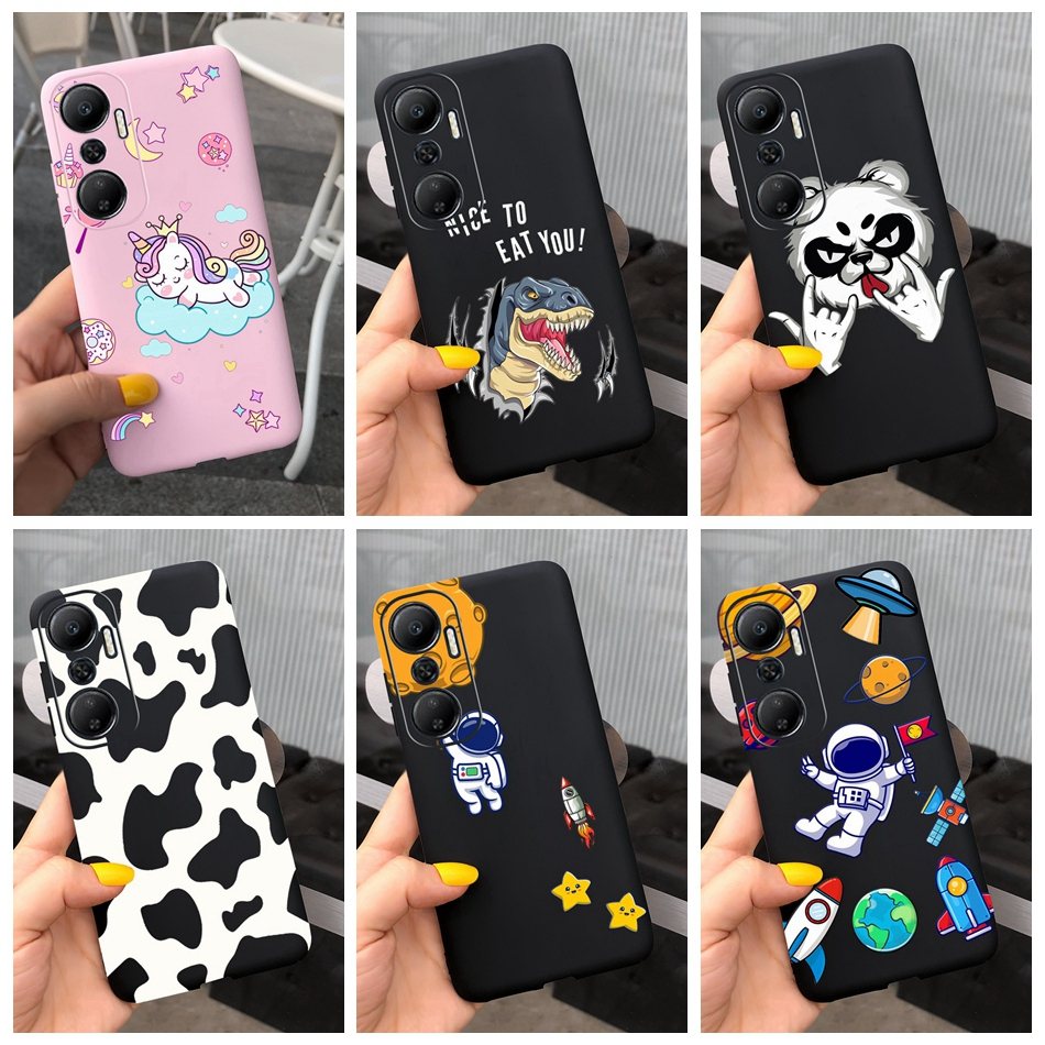เคสซิลิโคนนิ่ม ลายวัวนักบินอวกาศ สีแคนดี้ สําหรับ Infinix Hot 20 20i X6826B X6826C X665C X655E Hot20 Hot20i 4G 2022