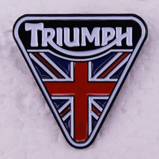 Triumph เข็มกลัดโลโก้รถจักรยานยนต์ สไตล์วินเทจ คลาสสิก สําหรับแข่งรถ