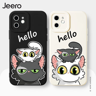 Jeero เคสคู่ เคสไอโฟน คู่รัก กันกระแทกซิลิโคนนุ่มการ์ตูนน่ารักตลก เคสโทรศัพท์ Compatible for iPhone 15 14 13 12 11 Pro Max SE 2020 X XR XS 8 7 6 6S Plus พลัส HFE2185