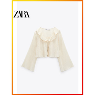 Zara ใหม่ เสื้อตัวสั้น สไตล์โรแมนติก สําหรับผู้หญิง 9006065 712