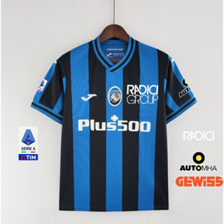 เสื้อกีฬาแขนสั้น ลายทีมชาติฟุตบอล Atalanta bergamasca 22 23 ชุดเหย้า S-4XL ชุดเหย้า