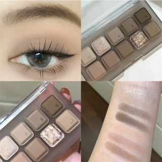 Muge LEEN พาเลทอายแชโดว์ สีส้ม สีน้ําตาล สไตล์เกาหลี ฤดูใบไม้ร่วง และฤดูหนาว