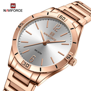 Naviforce 5029 ใหม่ นาฬิกาข้อมือ สายสแตนเลส กันน้ํา สําหรับผู้หญิง